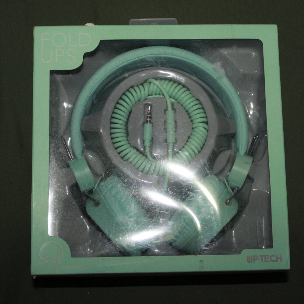 Up-Tech Mint Green Foldable Over the Ear Headphones